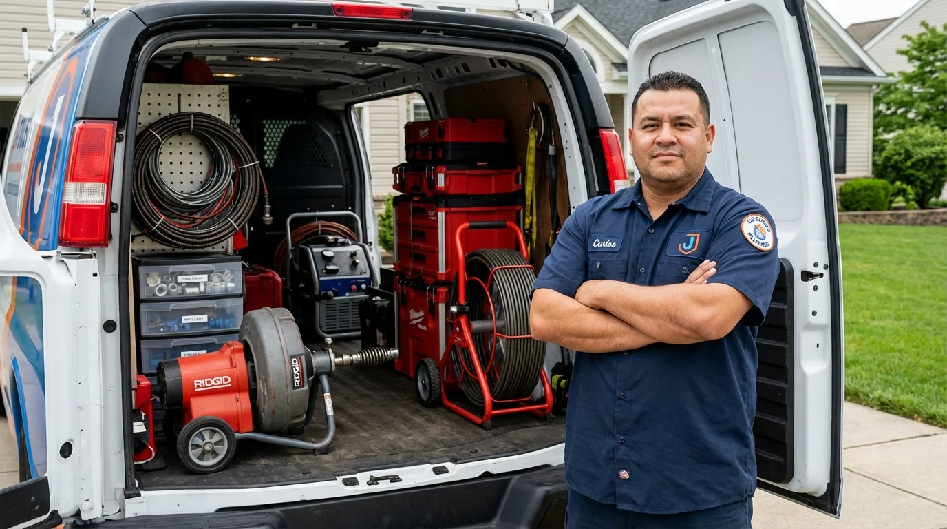 Professional drain cleaning equipment and Johns Plumbing LLC plumber in Silver City
