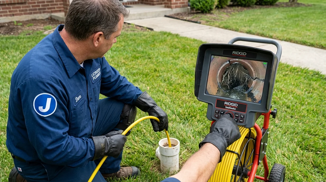 Sewer camera inspection being performed by Johns Plumbing LLC in Silver City